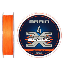 Шнур Brain Scout 4X 150m (fluoro Orange) 0.205mm 14.6kg