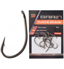 Brain Curve Shank 1 hook, 8 pcs / pack