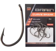 Brain Curve Shank 2 hook, 10 pcs / pack