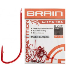 Крючок Brain Crystal B2011 #12 (20 шт/уп) ц:red
