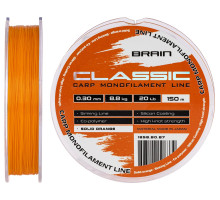 Леска Brain Classic Carp Line (solid orange) 150m 0.30mm 20lb 8.8kg