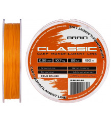 Line Brain Classic Carp Line (solid orange) 150m 0.35mm 25lb 10.7kg