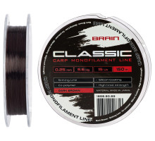 Волосінь Brain Classic Carp Line (dark brown) 150m 0.25mm 15lb 6.6kg