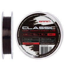 Леска Brain Classic Carp Line (dark brown) 150m 0.28mm 18lb 7.9kg