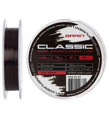 Леска Brain Classic Carp Line (dark brown) 150m 0.28mm 18lb 7.9kg