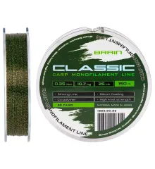 Леска Brain Classic Carp Line 3D (camo) 150m 0.35mm 25lb 10.7kg