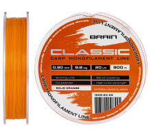 Line Brain Classic Carp Line (solid orange) 300m 0.30mm 20lb 8.8kg