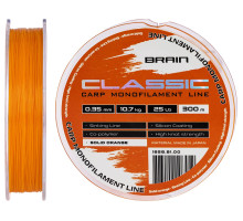 Леска Brain Classic Carp Line (solid orange) 300m 0.35mm 25lb 10.7kg
