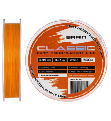 Волосінь Brain Classic Carp Line (solid orange) 300m 0.35mm 25lb 10.7kg
