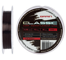 Волосінь Brain Classic Carp Line (dark brown) 300m 0.28mm 18lb 7.9kg