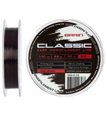 Леска Brain Classic Carp Line (dark brown) 300m 0.30mm 20lb 8.8kg