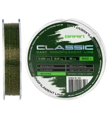Леска Brain Classic Carp Line 3D (camo) 300m 0.25mm 15lb 6.6kg