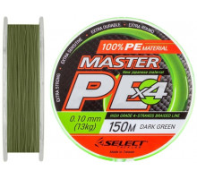 Шнур Select Master PE 150m 0.10 мм 13кг темн.-зел.