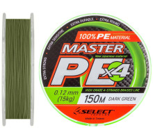 Шнур Select Master PE 150m 0.12 мм 15кг темн.-зел.