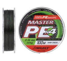 Шнур Select Master PE 100m 0.36 мм 42кг темн.-зел.