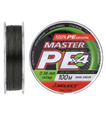 Шнур Select Master PE 100m 0.36мм 42кг темн.-зел.