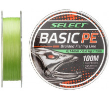 Шнур Select Basic PE 100m  light green 0.10mm 10LB/4.8kg