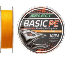 Шнур Select Basic PE Orange 100m 0.10mm 10lb/4.8kg