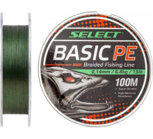 Шнур Select Basic PE Green 100m 0.14mm 15lb/6.8kg