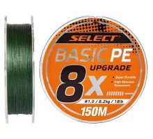 Cord Select Basic PE 8x 150m (dark green) # 1.0 / 0.14mm 18lb / 8.2kg