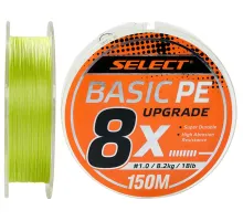 Шнур Select Basic PE 8X Light Green 150m #1.2/0.16mm 20lb/9.3kg