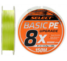 Шнур Select Basic PE 8X Light Green 150m #1.5/0.18mm 22lb/10kg