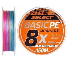 Шнур Select Basic PE 8X Multicolor 150m #1.0/0.14mm 18lb/8.2kg