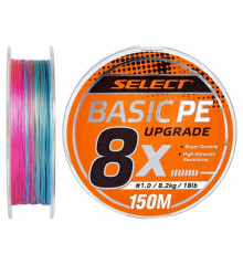 Шнур Select Basic PE 8X Multicolor 150m #1.5/0.18mm 22lb/10kg