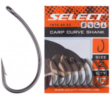 Select Carp Curve Shank 8 Hook, 10 / pack