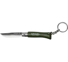Knife Opinel Keychain No. 4 Inox. Green color