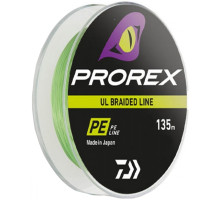 Cord Daiwa Prorex UL Braid PE 135m (green) #0.40/0.10mm 6.0lb/2.8kg