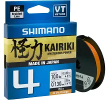 Cord Shimano Kairiki 4 PE (Hi-Vis Orange) 150m 0.13mm 7.4kg