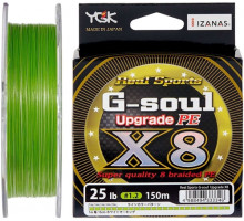 Cord YGK G-Soul X8 Upgrade 150m 0.185mm # 1.2 / 25lb 11.3kg q: light green