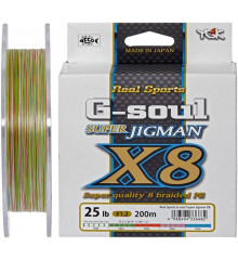 Шнур YGK Super Jig Man X8 200m 0.185mm #1.2/25lb 11.3kg 10m x 5 цветов