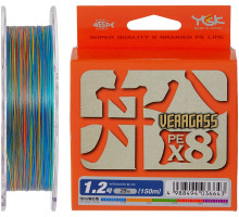 Cord YGK Veragass Fune X8 - 200m 0.185mm # 1.2 / 22lb 10.3kg 10m x 5 colors