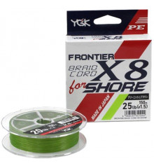 Шнур YGK Frontier Braid Cord X8 150m (зелений) #1.2/0.185 mm 20lb/9.0 kg