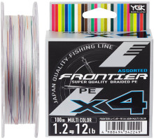 Cord YGK Frontier X4 100m (multicolor) # 1.2 / 0.185mm 12lb / 5.4kg