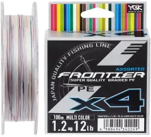 Cord YGK Frontier X4 100m (multicolor) # 2.5 / 0.260mm 25lb / 11.3kg