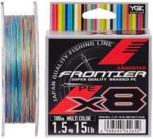 Шнур YGK Frontier X8 100m (мультіколор) #1.5/0.205mm 15lb/6.8kg