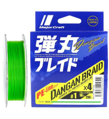 Cord Major Craft Dangan Braid X4 150m (salad) #0.6/0.10mm 12lb/4.8kg