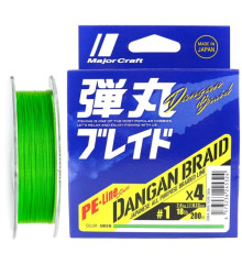 Cord Major Craft Dangan Braid X4 150m (salad) #1.5/0.17mm 25lb/10.5kg