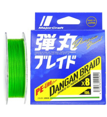 Cord Major Craft Dangan Braid X8 150m (salad) #1.5/0.19mm 30lb/12.3kg