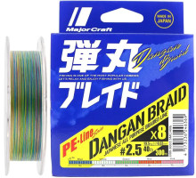 Шнур Major Craft Dangan Braid X8 150m (мульти.) #1.0/0.13mm 20lb/8.4kg