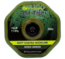 RidgeMonkey RM-Tec Soft Coated Hooklink Weed Green 25lb 20m