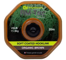 Повідковий матеріал RidgeMonkey RM-Tec Soft Coated Hooklink Organic Brown 25lb 20м
