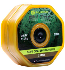 Поводковый материал RidgeMonkey RM-Tec Soft Coated Hooklink Camo 25lb 20м