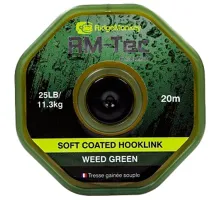 Повідковий матеріал RidgeMonkey RM-Tec Soft Coated Hooklink Weed Green 35lb 20м