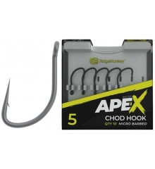 RidgeMonkey Ape-X Chod carp hook with barb #5 (10 pcs/pack)