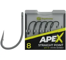 Гачок короповий RidgeMonkey Ape-X Straight Point з борідкою #6 (10 шт/уп)