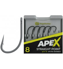 RidgeMonkey Ape-X Straight Point carp hook with barb #6 (10 pcs/pack)